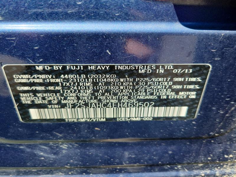 49018326 :رقم المزاد ، JF2SJAHC4EH469502 vin ، 2014 Subaru Forester مزاد بيع