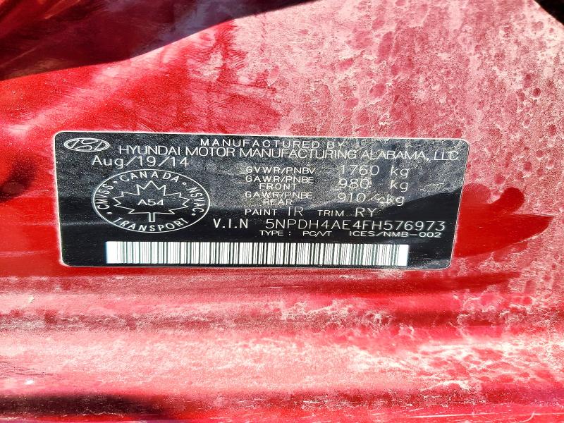 Продаж на аукціоні авто 2015 Hyundai Elantra, vin: 5NPDH4AE4FH576973, номер лоту: 50290156