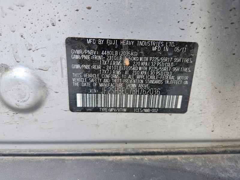 Продаж на аукціоні авто 2011 Subaru Forester, vin: JF2SHBEC7BH762036, номер лоту: 51762546