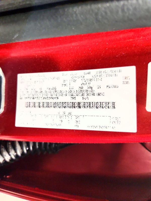 51817946 :رقم المزاد ، 1FTFW1E53JKC99069 vin ، 2018 Ford F150 مزاد بيع