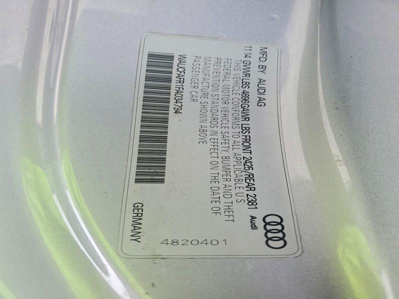 Aukcja sprzedaży 2015 Audi A5, vin: WAUCFAFR1FA034794, numer aukcji: 51585506