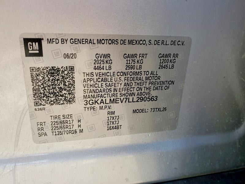 Продаж на аукціоні авто 2020 Gmc Terrain, vin: 3GKALMEV7LL290563, номер лоту: 51551906