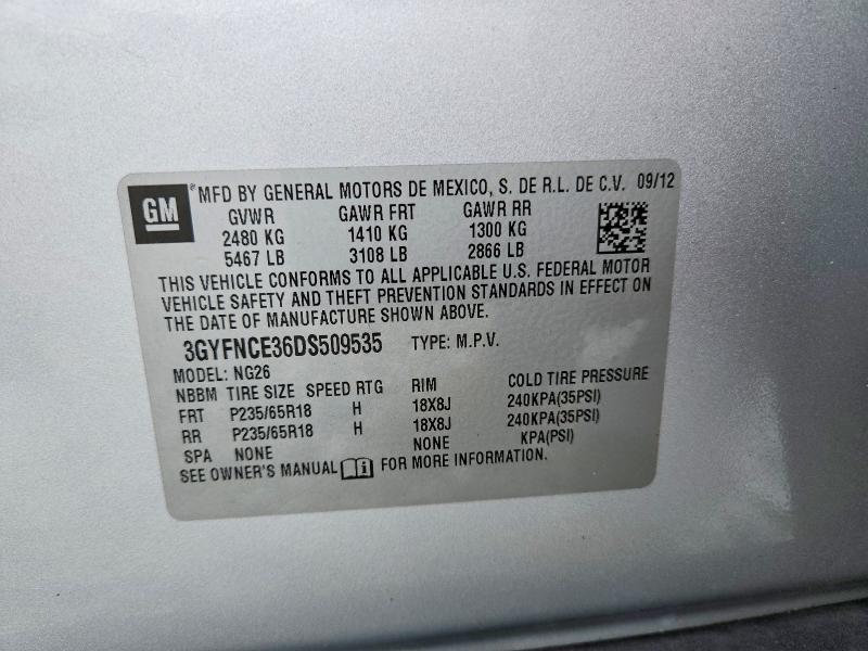 Продажа на аукционе авто 2013 Cadillac Srx, vin: 3GYFNCE36DS509535, номер лота: 49170336