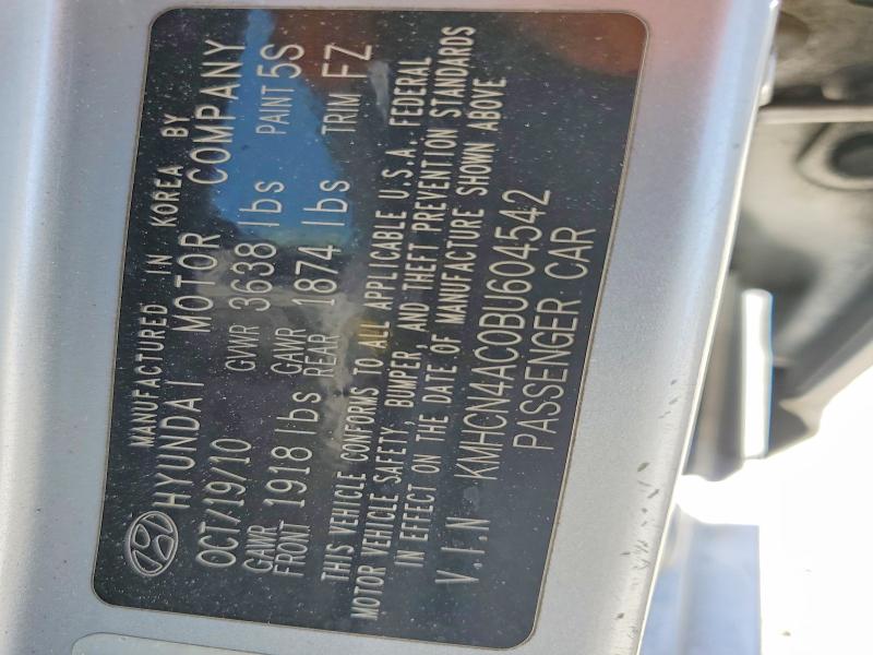 Продаж на аукціоні авто 2011 Hyundai Accent, vin: KMHCN4AC0BU604542, номер лоту: 50521746