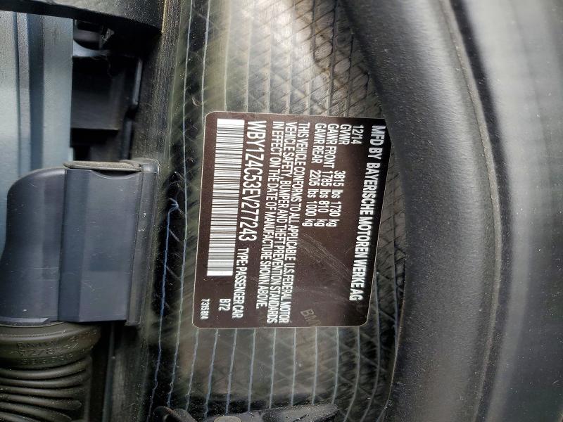 2014 Bmw I3 მანქანა იყიდება აუქციონზე, vin: WBY1Z4C53EV277243, აუქციონის ნომერი: 50463326