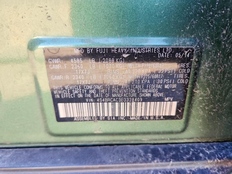 Aukcja sprzedaży 2014 Subaru Outback, vin: 4S4BRCAC3E3328409, numer aukcji: 48293256