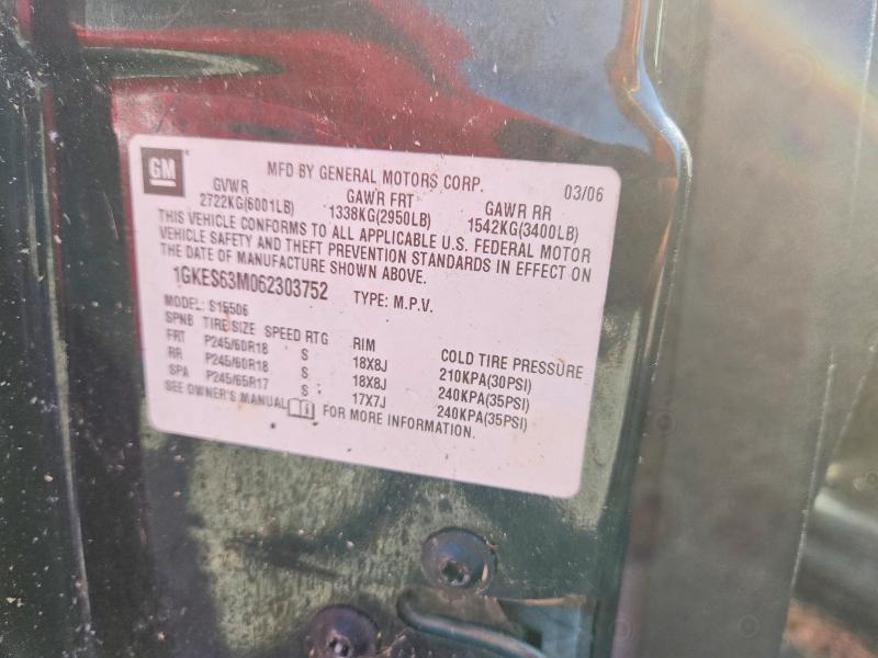 Aukcja sprzedaży 2006 Gmc Envoy Xl Denali, vin: 1GKES63M062303752, numer aukcji: 49746986
