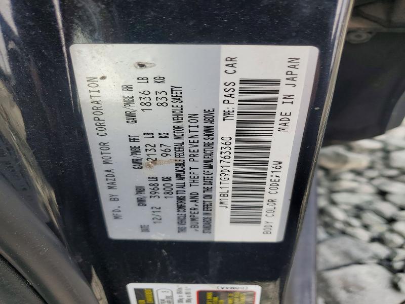49447836 :رقم المزاد ، JM1BL1TG9D1763360 vin ، 2013 Mazda 3 مزاد بيع