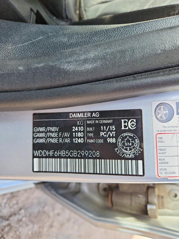 50074236 :رقم المزاد ، WDDHF6HB5GB299208 vin ، 2016 Mercedes-benz E مزاد بيع