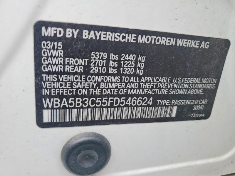 Aukcja sprzedaży 2015 Bmw 535, vin: WBA5B3C55FD546624, numer aukcji: 50706756