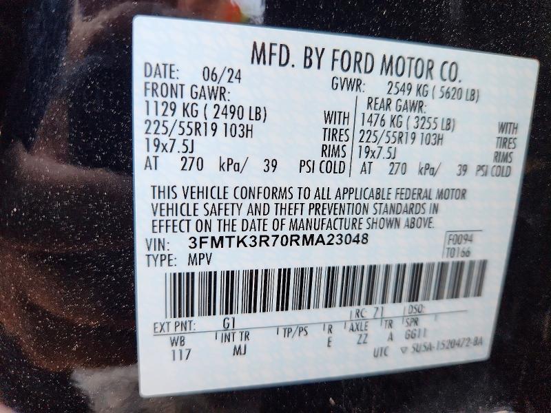 Продажа на аукционе авто 2024 Ford Mustang Mach-e, vin: 3FMTK3R70RMA23048, номер лота: 51202596