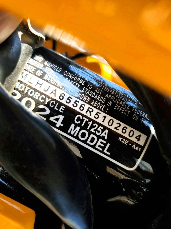 Продажа на аукционе авто 2024 Honda Ct125, vin: MLHJA6556R5102604, номер лота: 49242156