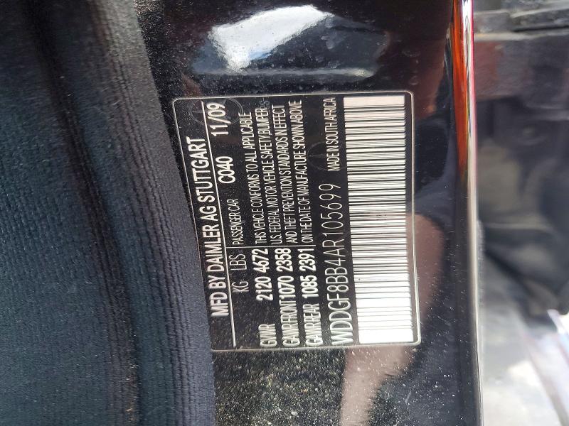50691586 :رقم المزاد ، WDDGF8BB4AR105699 vin ، 2010 Mercedes-benz C مزاد بيع
