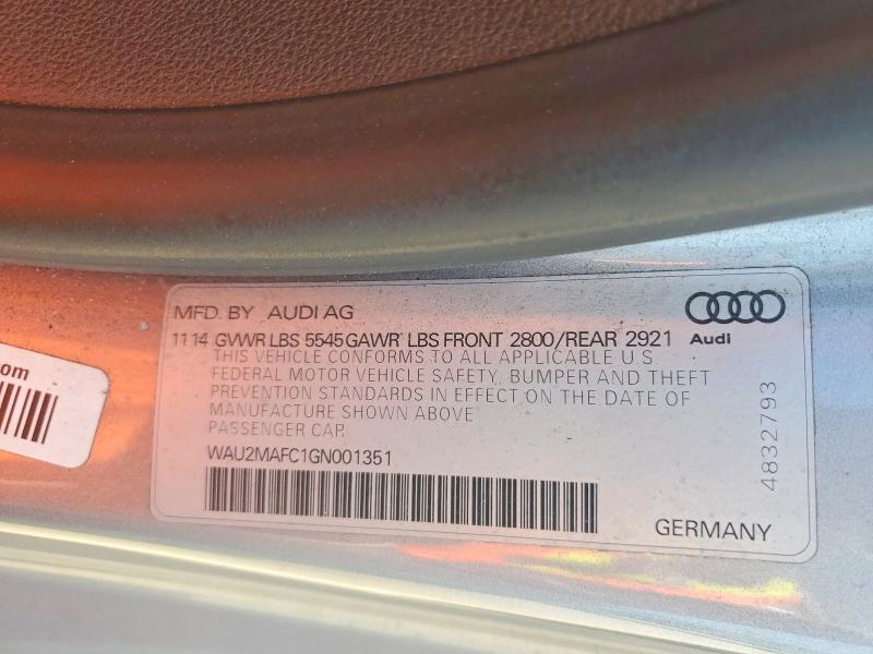 Продажа на аукционе авто 2016 Audi A7, vin: WAU2MAFC1GN001351, номер лота: 48983126