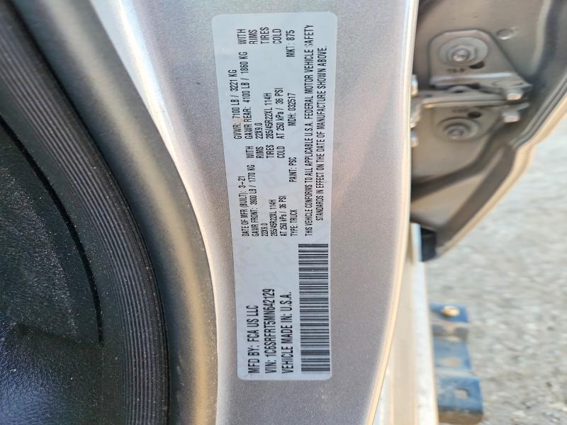 2021 Ram 1500 მანქანა იყიდება აუქციონზე, vin: 1C6SRFRT5MN642129, აუქციონის ნომერი: 50656406