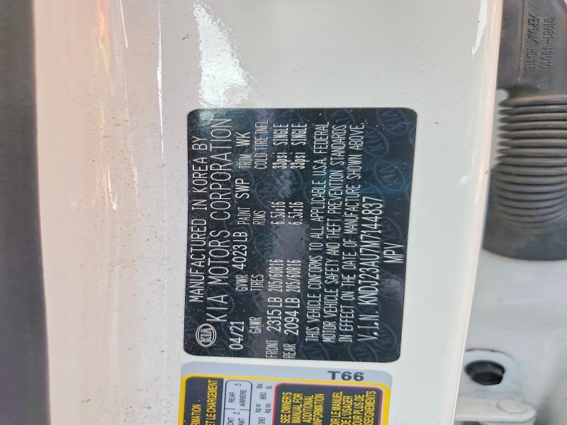 2021 Kia Soul მანქანა იყიდება აუქციონზე, vin: KNDJ23AU7M7144837, აუქციონის ნომერი: 51820856