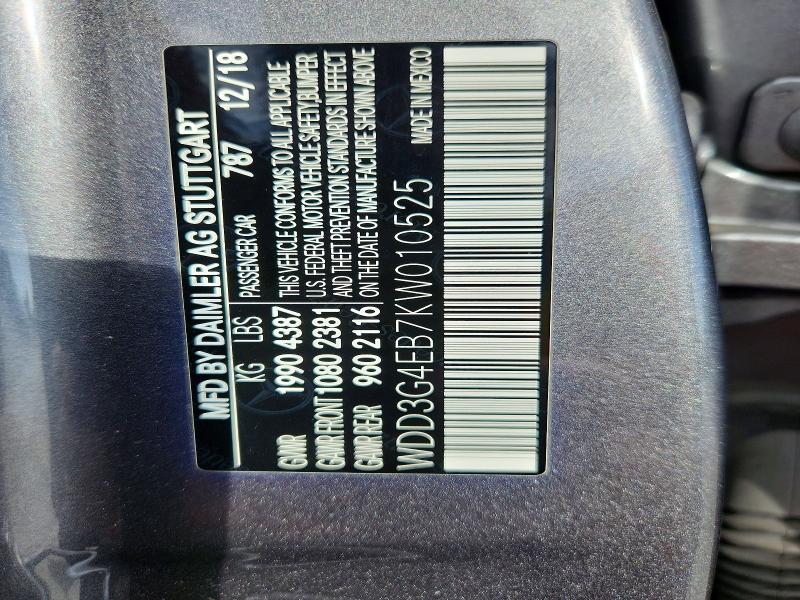 Продаж на аукціоні авто 2019 Mercedes-benz A, vin: WDD3G4EB7KW010525, номер лоту: 51718386