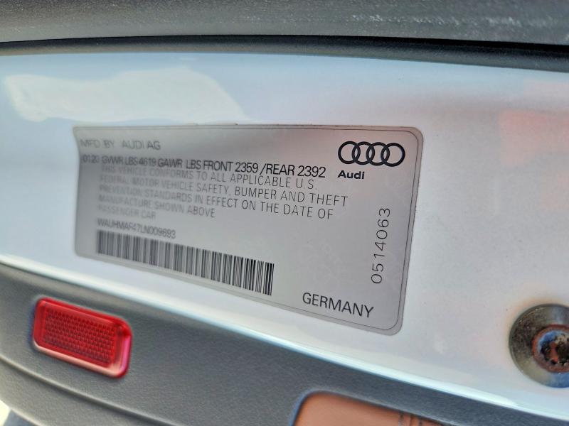 Продаж на аукціоні авто 2020 Audi A4, vin: WAUHMAF47LN009693, номер лоту: 49286956