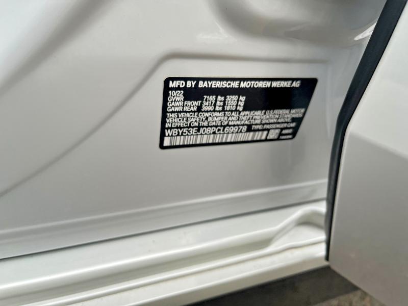 2023 Bmw I7 მანქანა იყიდება აუქციონზე, vin: WBY53EJ08PCL69978, აუქციონის ნომერი: 48802706