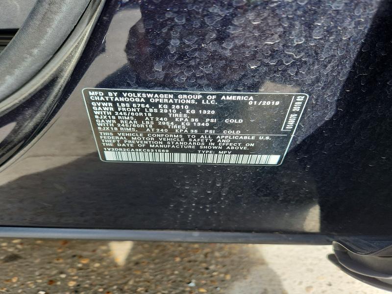 Aukcja sprzedaży 2019 Volkswagen Atlas, vin: 1V2DR2CA3KC531569, numer aukcji: 49980666