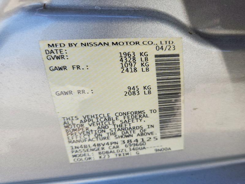 Aukcja sprzedaży 2023 Nissan Altima, vin: 1N4BL4BV4PN384125, numer aukcji: 49904516