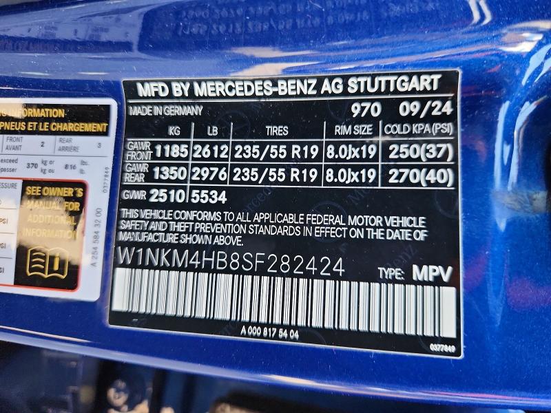 47826366 :رقم المزاد ، W1NKM4HB8SF282424 vin ، 2025 Mercedes-benz Glc مزاد بيع