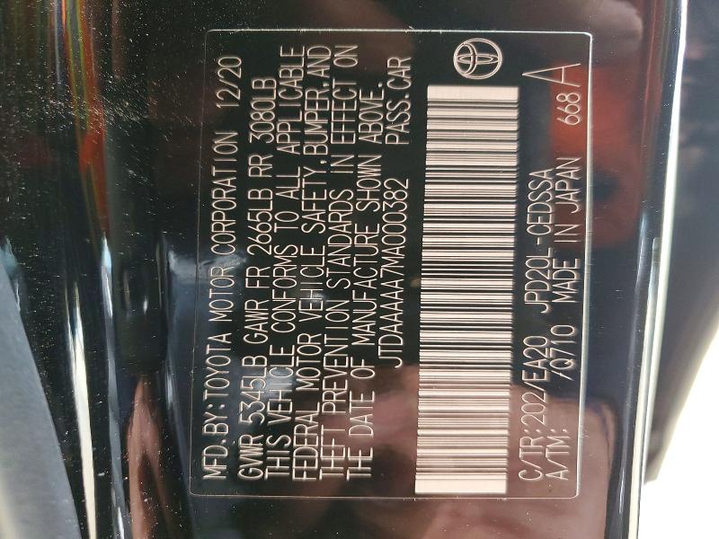 Продажа на аукционе авто 2021 Toyota Mirai, vin: JTDAAAAA7MA000382, номер лота: 51368686