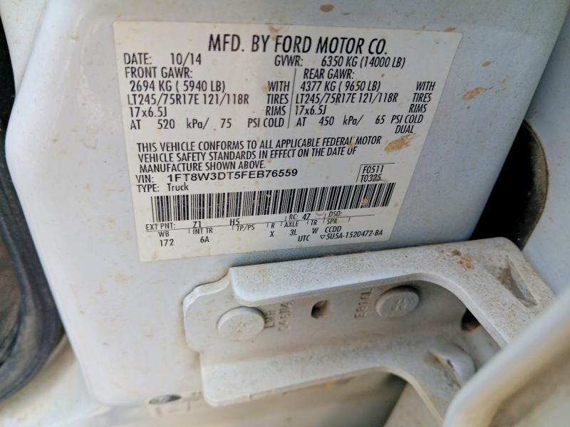 Продажа на аукционе авто 2015 Ford F350, vin: 1FT8W3DT5FEB76559, номер лота: 50116436