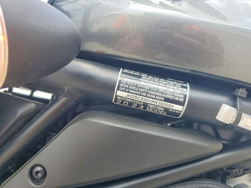 47897106 :رقم المزاد ، JH2SC8301RK300004 vin ، 2024 Honda Cmx1100 مزاد بيع