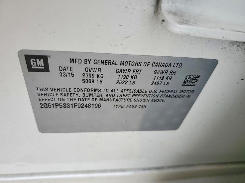 Продаж на аукціоні авто 2015 Cadillac Xts, vin: 2G61P5S31F9248196, номер лоту: 51633346