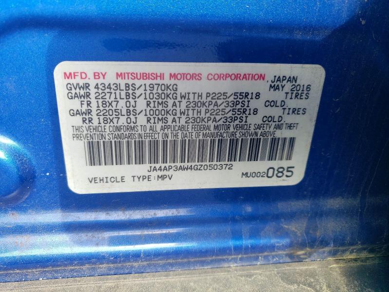 Продаж на аукціоні авто 2016 Mitsubishi Outlander Sport, vin: JA4AP3AW4GZ050372, номер лоту: 48740006