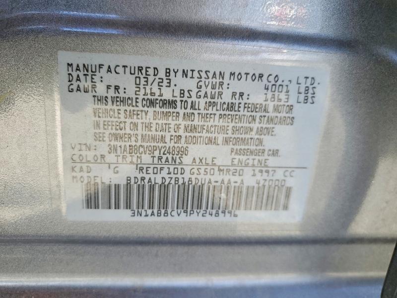 Aukcja sprzedaży 2023 Nissan Sentra, vin: 3N1AB8CV9PY248996, numer aukcji: 51304026