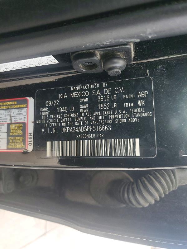 Продаж на аукціоні авто 2023 Kia Rio, vin: 3KPA24AD5PE518663, номер лоту: 48314266