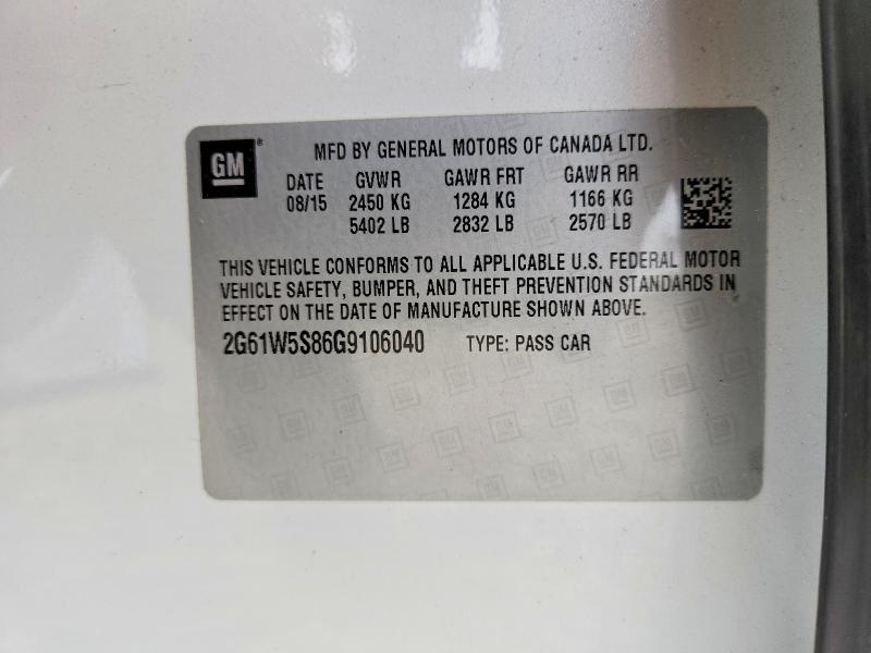 Aukcja sprzedaży 2016 Cadillac Xts, vin: 2G61W5S86G9106040, numer aukcji: 50970316