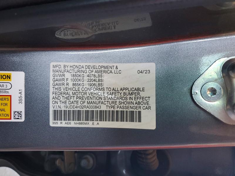 Aukcja sprzedaży 2024 Acura Integra, vin: 19UDE4H32RA000843, numer aukcji: 48467616