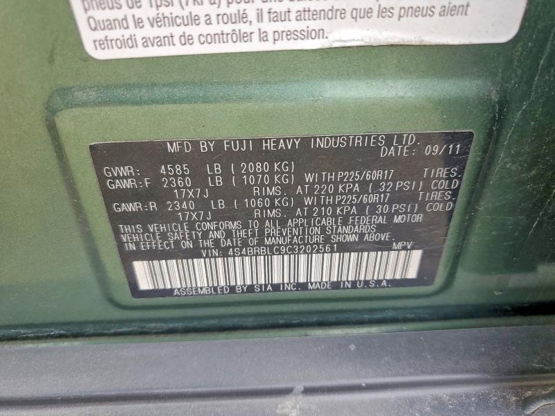 Aukcja sprzedaży 2012 Subaru Outback, vin: 4S4BRBLC9C3202561, numer aukcji: 49512226