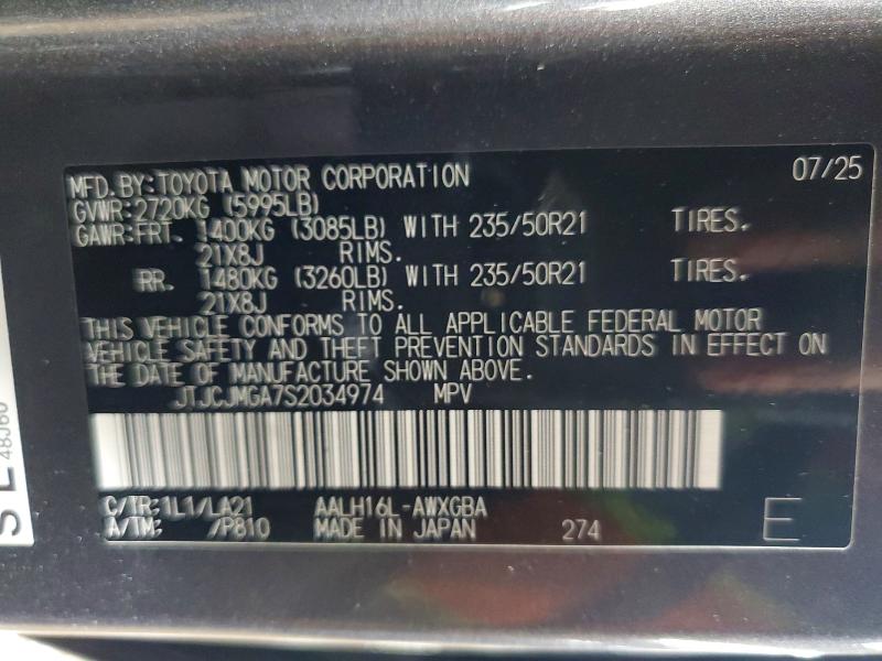 Продажа на аукционе авто 2025 Lexus Rx 450h+, vin: JTJCJMGA7S2034974, номер лота: 49108456
