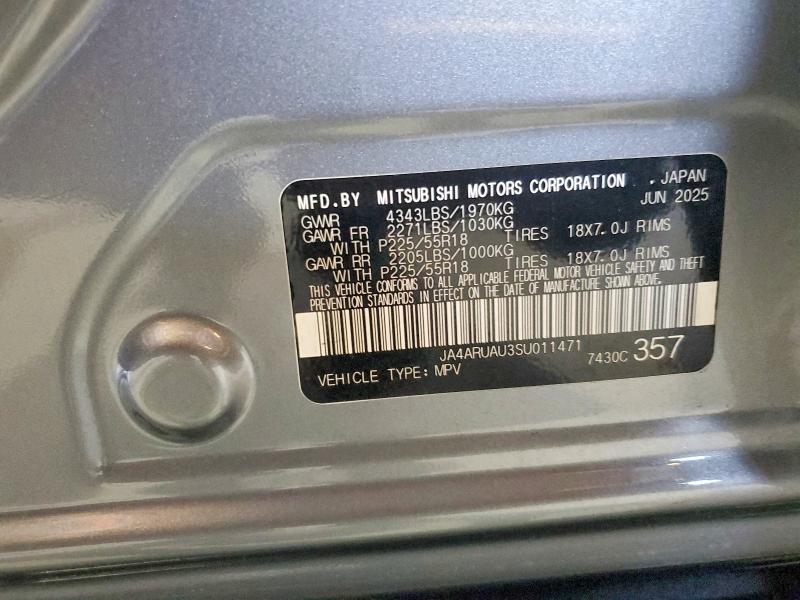 Aukcja sprzedaży 2025 Mitsubishi Outlander Sport, vin: JA4ARUAU3SU011471, numer aukcji: 51786346