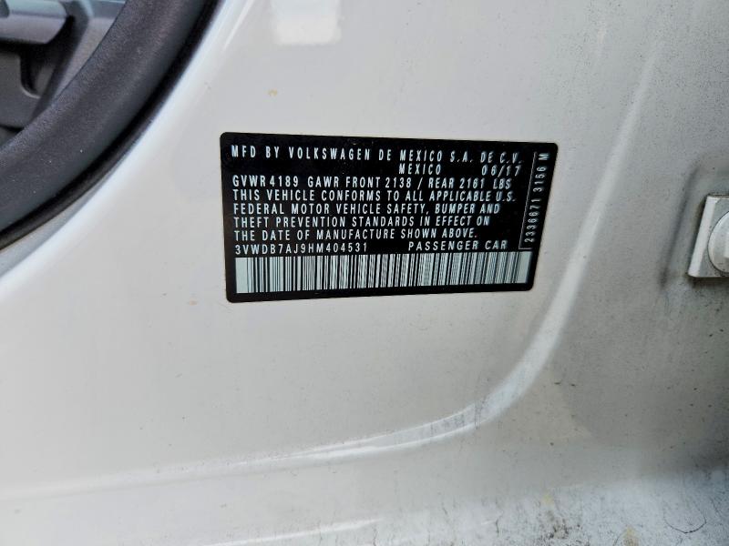 Продажа на аукционе авто 2017 Volkswagen Jetta, vin: 3VWDB7AJ9HM404531, номер лота: 48652156