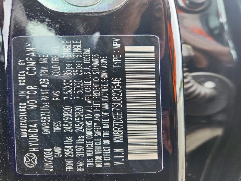 51184296 :رقم المزاد ، KM8R7DGE7SU820546 vin ، 2025 Hyundai Palisade مزاد بيع