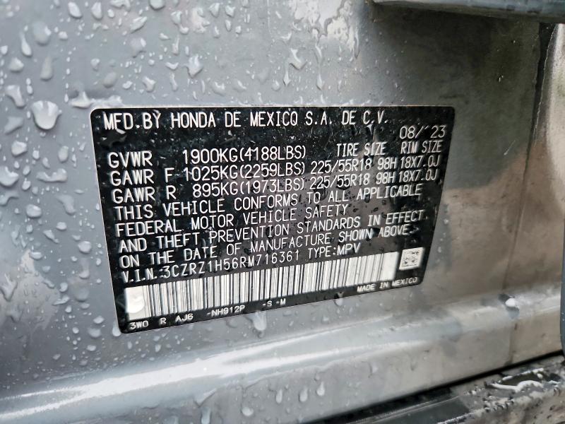 50676276 :رقم المزاد ، 3CZRZ1H56RM716361 vin ، 2024 Honda Hr-v مزاد بيع