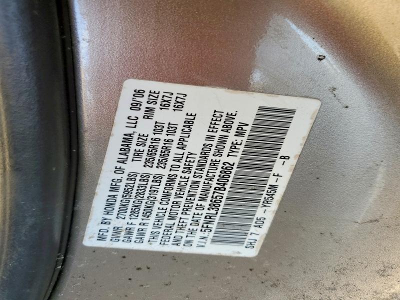 Продажа на аукционе авто 2007 Honda Odyssey, vin: 5FNRL38657B406862, номер лота: 49638686