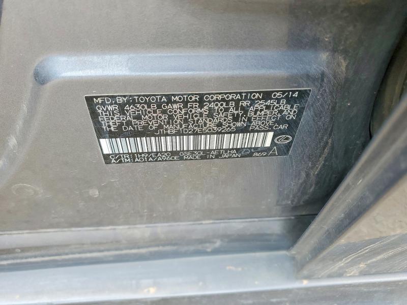 Aukcja sprzedaży 2014 Lexus Is 250, vin: JTHBF1D27E5039265, numer aukcji: 51836396
