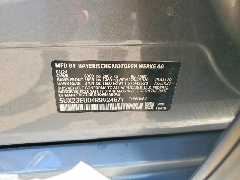 Продаж на аукціоні авто 2024 Bmw X5, vin: 5UX23EU04R9V24671, номер лоту: 49292076