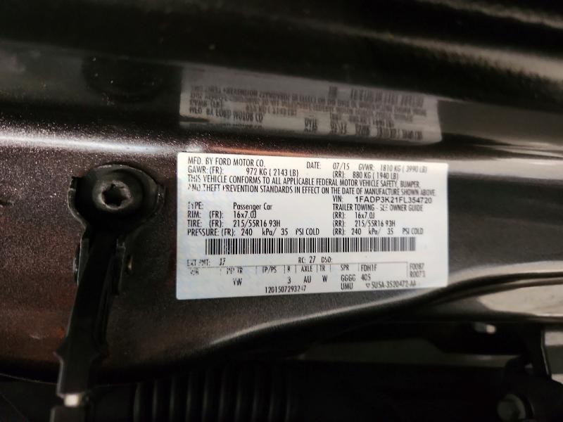 Продажа на аукционе авто 2015 Ford Focus, vin: 1FADP3K21FL354720, номер лота: 49273056