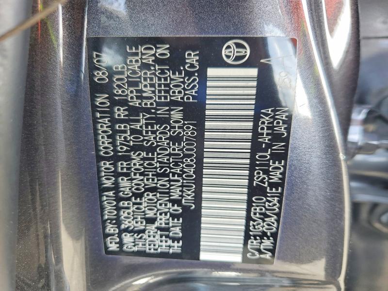 Продажа на аукционе авто 2008 Scion Xd, vin: JTKKU10408J007891, номер лота: 50365646