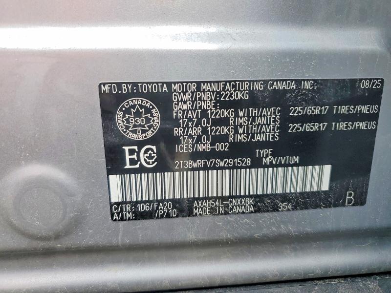 Aukcja sprzedaży 2025 Toyota Rav4, vin: 2T3BWRFV7SW291528, numer aukcji: 51195756
