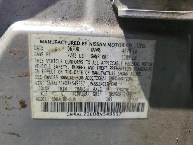 Продаж на аукціоні авто 2008 Nissan Altima, vin: 1N4AL21E08N549557, номер лоту: 50565316