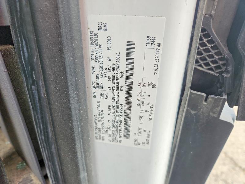 Продаж на аукціоні авто 2017 Ford Transit, vin: 1FTYE1ZM6HKB49934, номер лоту: 54926506