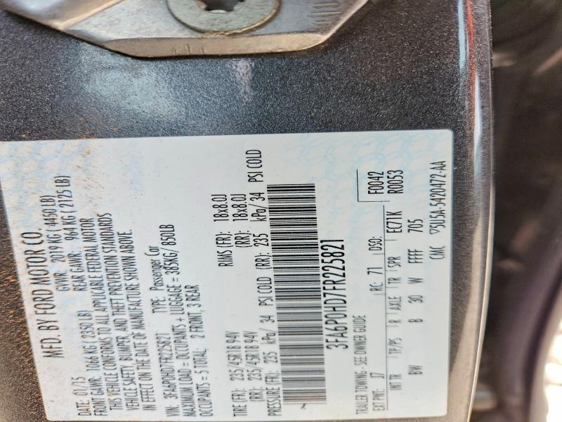 51513026 :رقم المزاد ، 3FA6P0HD7FR225821 vin ، 2015 Ford Fusion مزاد بيع